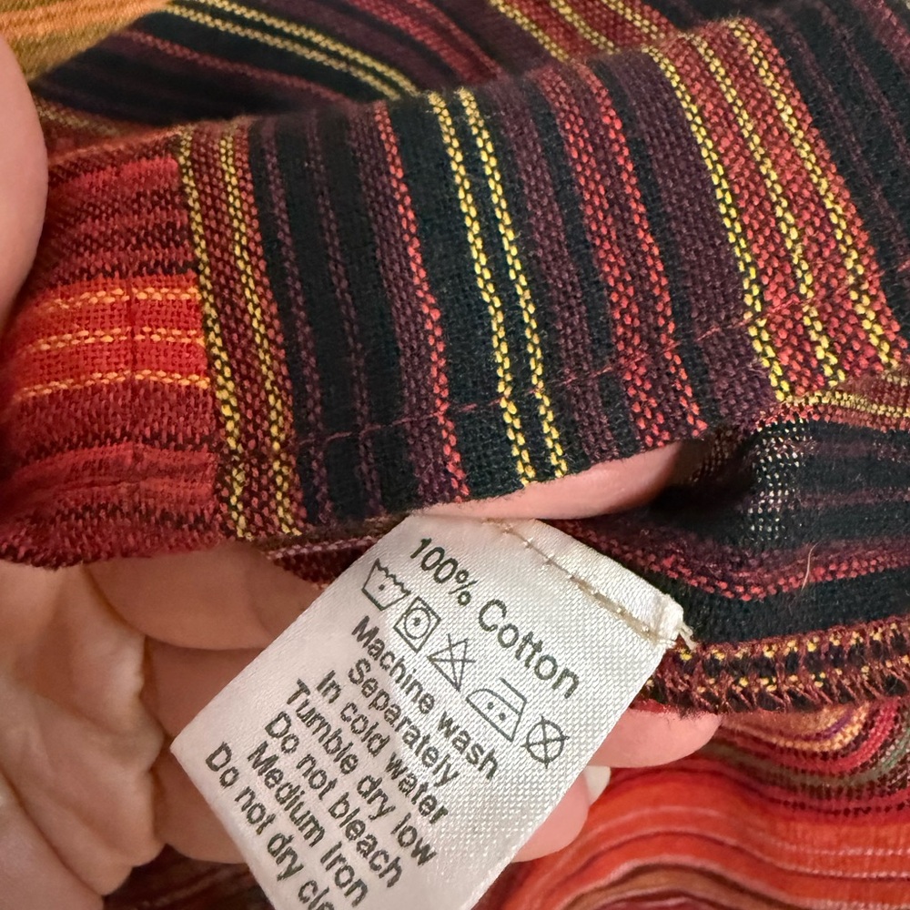 Earth Bound Striped Patchwork Button-Front Shirt … - image 3